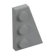 Wedge Plate 3 x 2 Right, Light Bluish Gray