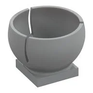 Cylinder Hemisphere 2 x 2 Ball Turret Socket Base, Light Bluish Gray