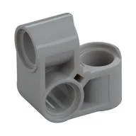 Technic Pin Connector Perpendicular 2 x 2 Bent, Light Bluish Gray