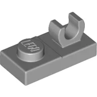 Plate Special 1 x 2, Top Clip [Open O], Light Bluish Gray