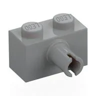 Brick Special 1 x 2 with Pin - Bottom Stud Holder, Light Bluish Gray