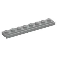 Plate Special 1 x 8 with Door Rail, Light Bluish Gray