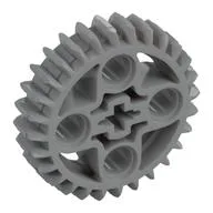 Technic Gear 28 Tooth Double Bevel, Light Bluish Gray