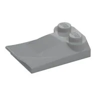 Brick Wedged, Curved 2 x 3 x 2/3 Two Studs, Wing End, Light Bluish Gray