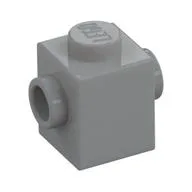 Brick Special 1 x 1 with Studs on 2 Sides, Light Bluish Gray