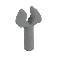 Bar 1L with Clip [Cut Edges and One Side Hole] [Gap in Clip], Light Bluish Gray