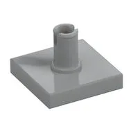 Tile Special 2 x 2 with Top Pin [Squared Holes], Light Bluish Gray