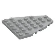Wedge Plate 7 x 6 Boat Bow with Stud Notches, Light Bluish Gray
