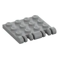 Hinge Plate 3 x 4 Locking Dual 2 Finger, 7 teeth, Light Bluish Gray