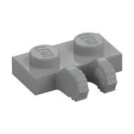 Hinge Plate 1 x 2 Locking with 2 Fingers on Side, 7 Teeth, Light Bluish Gray