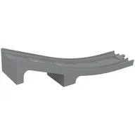 Duplo Train Track, Bridge Lower Section, Light Bluish Gray