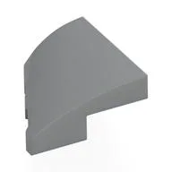 Brick Wedged, Curved 2 x 2 with Stud Notch Right, Light Bluish Gray