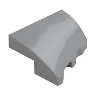 Brick Wedged, Curved 2 x 2 with Stud Notch Left, Light Bluish Gray