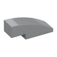 Brick Curved 3 x 1 No Studs, Light Bluish Gray
