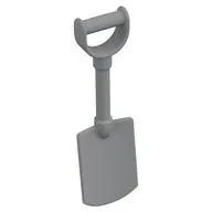 Duplo Shovel / Spade with 'D' Handle, Light Bluish Gray