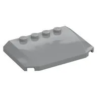 Brick Wedged, Curved Triple 4 x 6 x 2/3 with 4 Studs, Light Bluish Gray