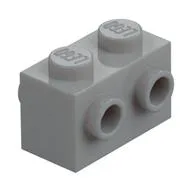 Brick Special 1 x 2 with Studs on 2 Sides, Light Bluish Gray