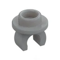 Plate Special Round 1 x 1 with Hollow Stud and Underside Clip, Light Bluish Gray