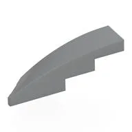 Brick Wedged, Curved 1 x 4 with Stud Notch Right, Light Bluish Gray