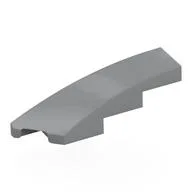 Brick Wedged, Curved 1 x 4 with Stud Notch Left, Light Bluish Gray