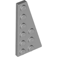 Wedge Plate 6 x 3 Right, Light Bluish Gray