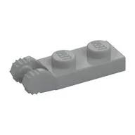 Hinge Plate 1 x 2 Locking with 2 Fingers On End, without Groove, 7 Teeth, Light Bluish Gray