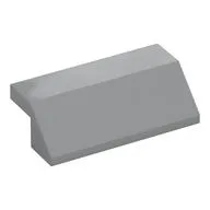 Brick Sloped 45° 2 x 4 with 2/3 Inverted Cutout and no Studs, Light Bluish Gray