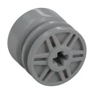 Wheel 18mm x 14mm with Axle Hole, Fake Bolts and Shallow Spokes, Light Bluish Gray