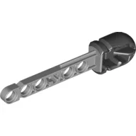 Projectile, Technic Competition Arrow, Liftarm Shaft with Hollow Black Rubber End, Light Bluish Gray