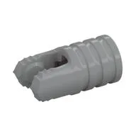 Hinge Cylinder 1 x 2 Locking with 2 Click Fingers and Axle Hole, 7 Teeth, Light Bluish Gray