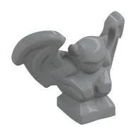 Statue, Gargoyle, Light Bluish Gray