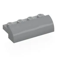 Brick Curved 2 x 4 x 1, Light Bluish Gray