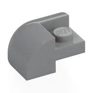 Brick Round, Curved 2 x 2 x 1, Corner, Light Bluish Gray
