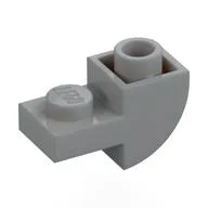 Brick Curved Inverted 1 x 2 with 1 x 1 Cutouts, Light Bluish Gray