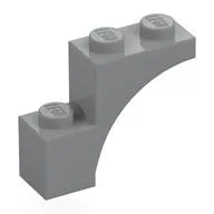 Brick Arch 1 x 3 x 2, Straight End, Light Bluish Gray