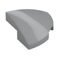 Brick Round Corner, Curved 2 x 2 x 2/3 Quarter Circle With 1 x 1 Bottom Cutout, Light Bluish Gray