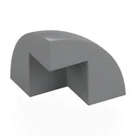 Brick Round Corner, Curved 2 x 2 x 1 2/3 Quarter Dome with 1 Cutout, Light Bluish Gray