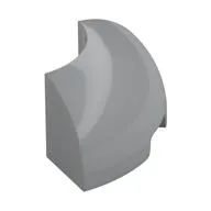 Brick Round Corner 2 x 2 x 1, Light Bluish Gray