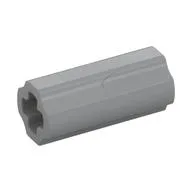 Technic Axle Connector Smooth [with x Hole + Orientation], Light Bluish Gray