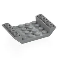 Brick Sloped Inverted 45° 6 x 4 Double with 4 x 4 Recessed and 3 Holes, Light Bluish Gray