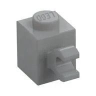 Brick Special 1 x 1 with Clip Horizontal, Light Bluish Gray