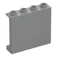 Panel 1 x 4 x 3 [Side Supports / Hollow Studs], Light Bluish Gray