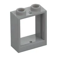 Window 1 x 2 x 2 Flat Front, Light Bluish Gray