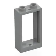 Window 1 x 2 x 3 Flat Front, Light Bluish Gray