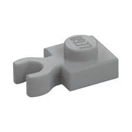 Plate Special 1 x 1 with Clip Vertical [Thick Open O Clip], Light Bluish Gray