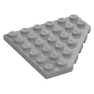 Wedge Plate 6 x 6 Cut Corner, Light Bluish Gray