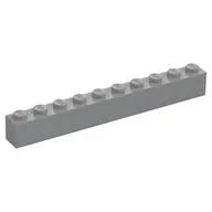 Brick 1 x 10, Light Bluish Gray