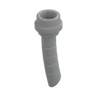 Weapon Lightsaber Hilt Short Curved with Ridges, Light Bluish Gray