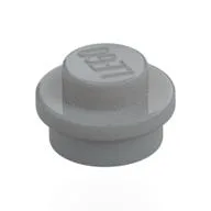 Plate Round 1 x 1 with Solid Stud, Light Bluish Gray