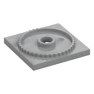 Turntable 4 x 4 Square Base, Locking, Light Bluish Gray